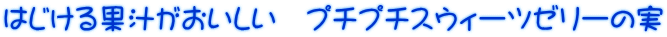 はじける果汁がおいしい　プチプチスウィーツゼリーの実